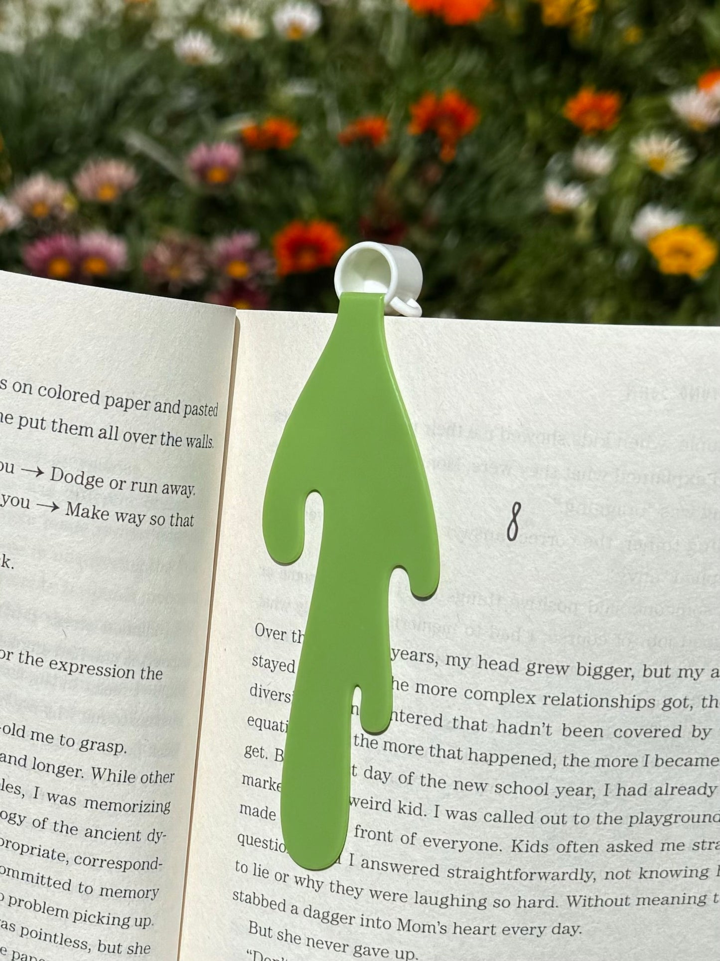 spilled matcha bookmark